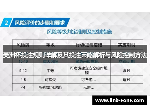 美洲杯投注规则详解及其投注策略解析与风险控制方法